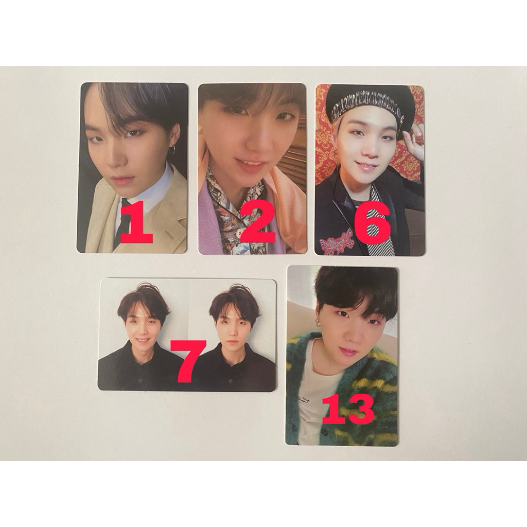 BTS Official Photocard / PC - SUGA / SG / Yoongi / Min Yoongi