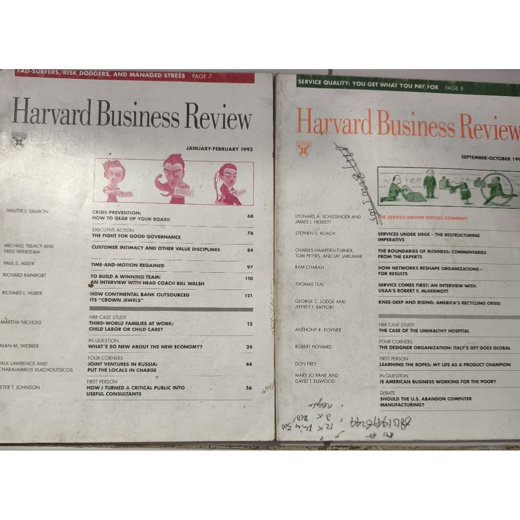MAJALAH HARVARD BUSINESS REVIEW BEKAS
