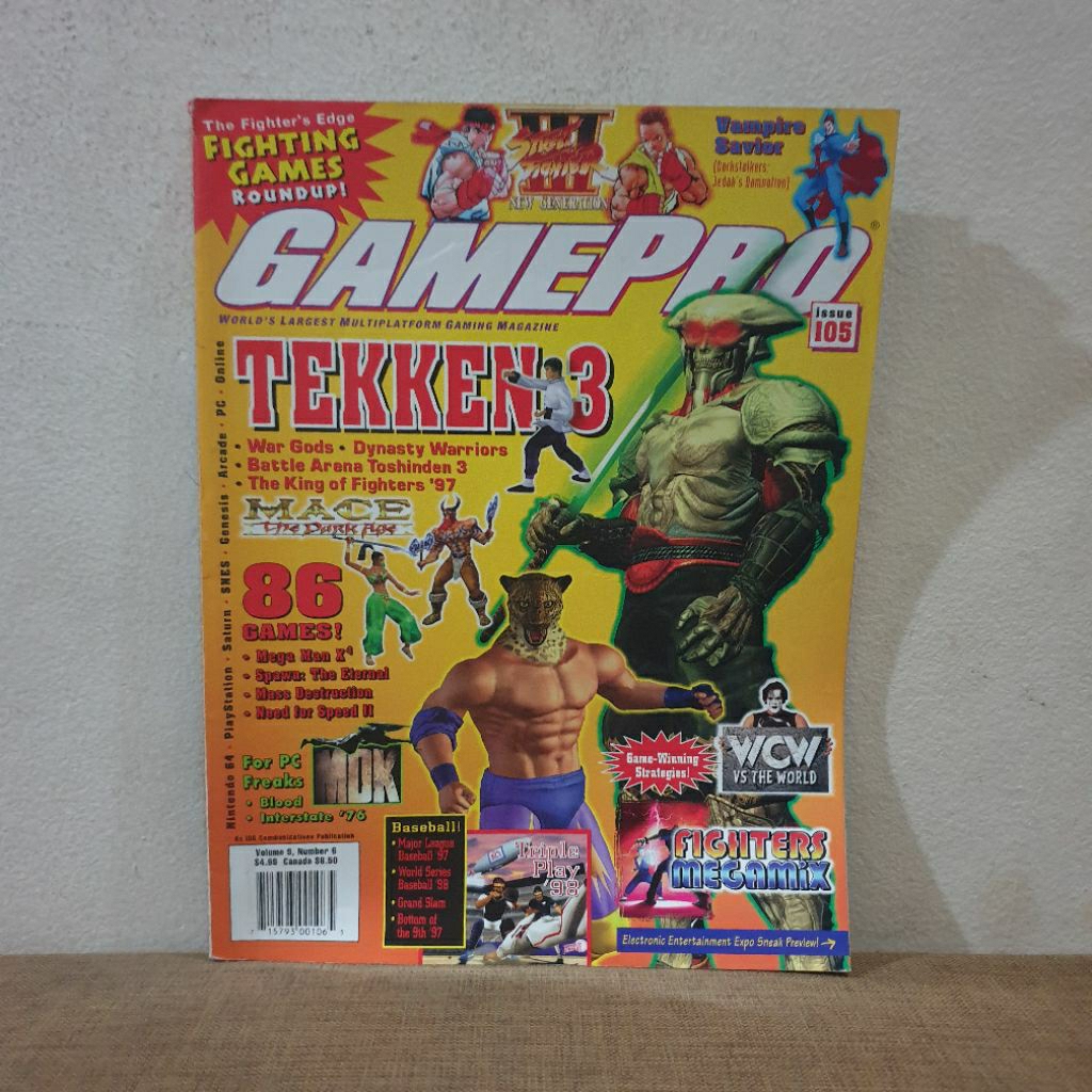 Majalah Game Vintage Import Game Pro cover Tekken 3 1997