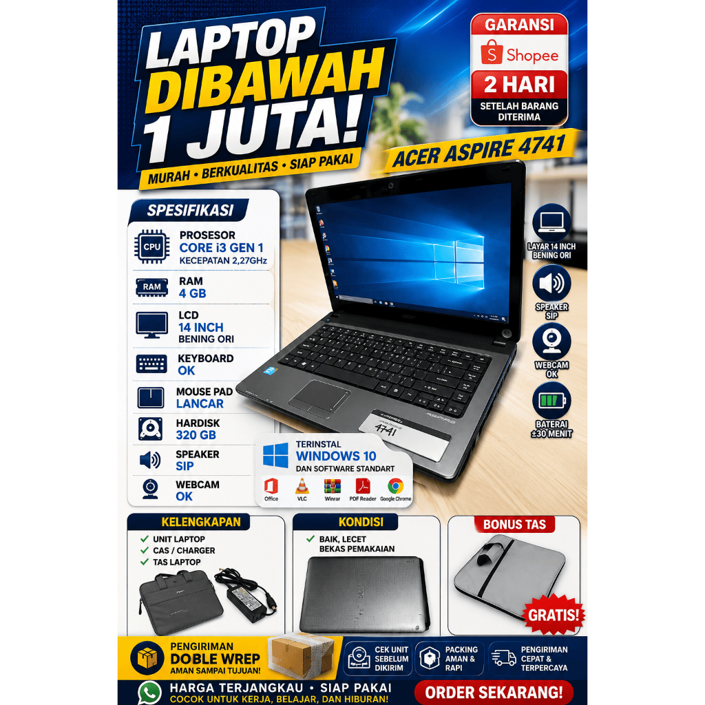 Leptop Acer Aspire 4741