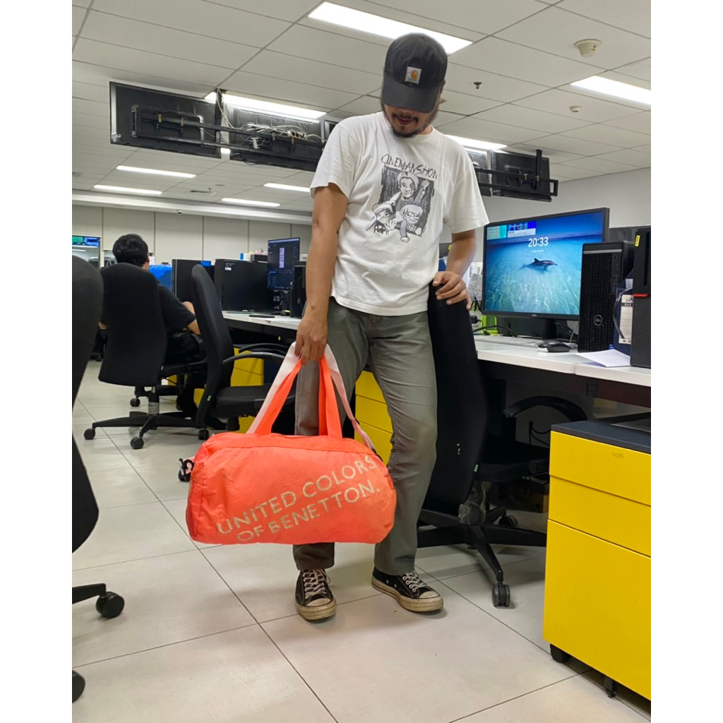 DUFFLE BAG UNITED COLORS OF BENETTON 90s FREE CAP