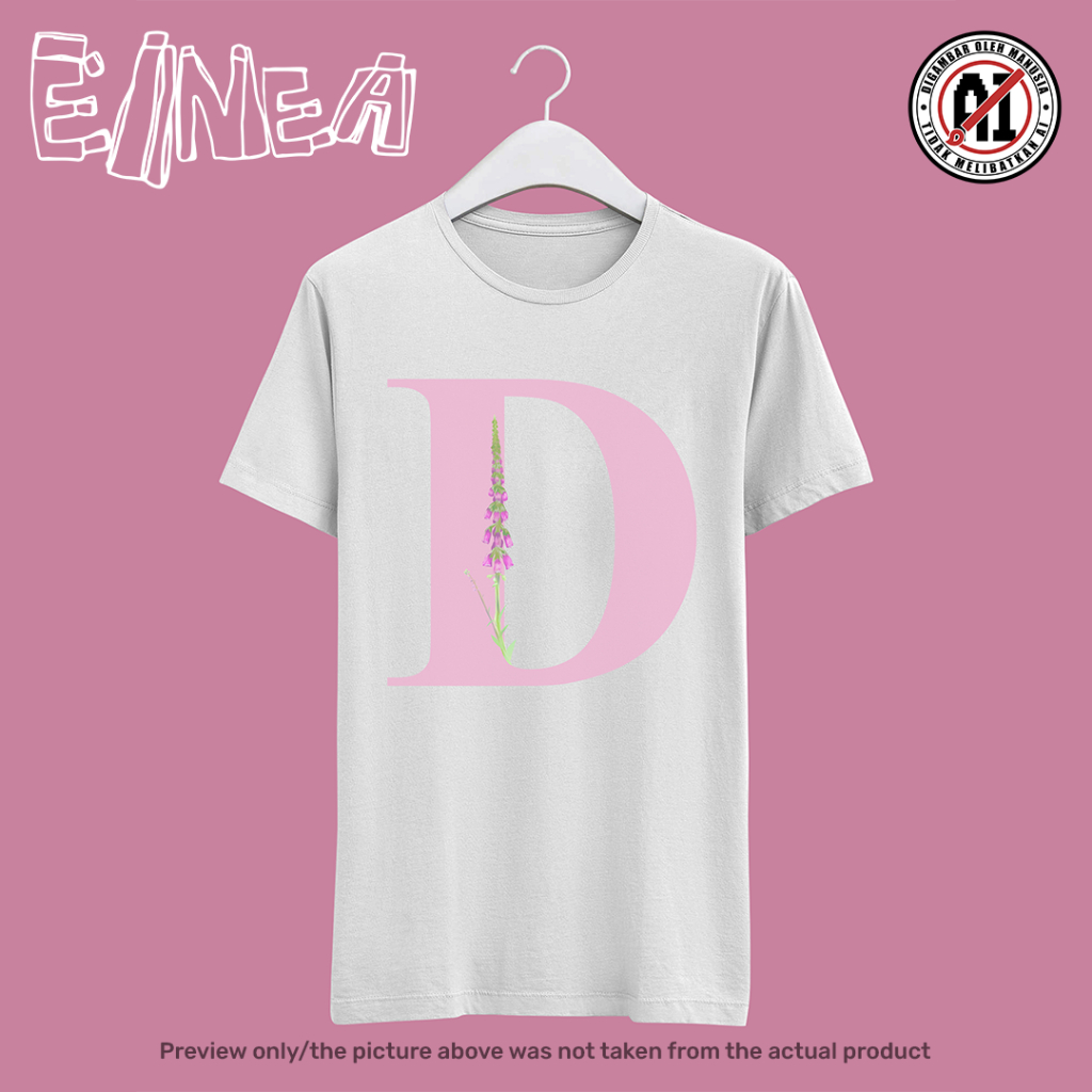 Floral Monogram T-shirt by EINEA | Digitalis purpurea