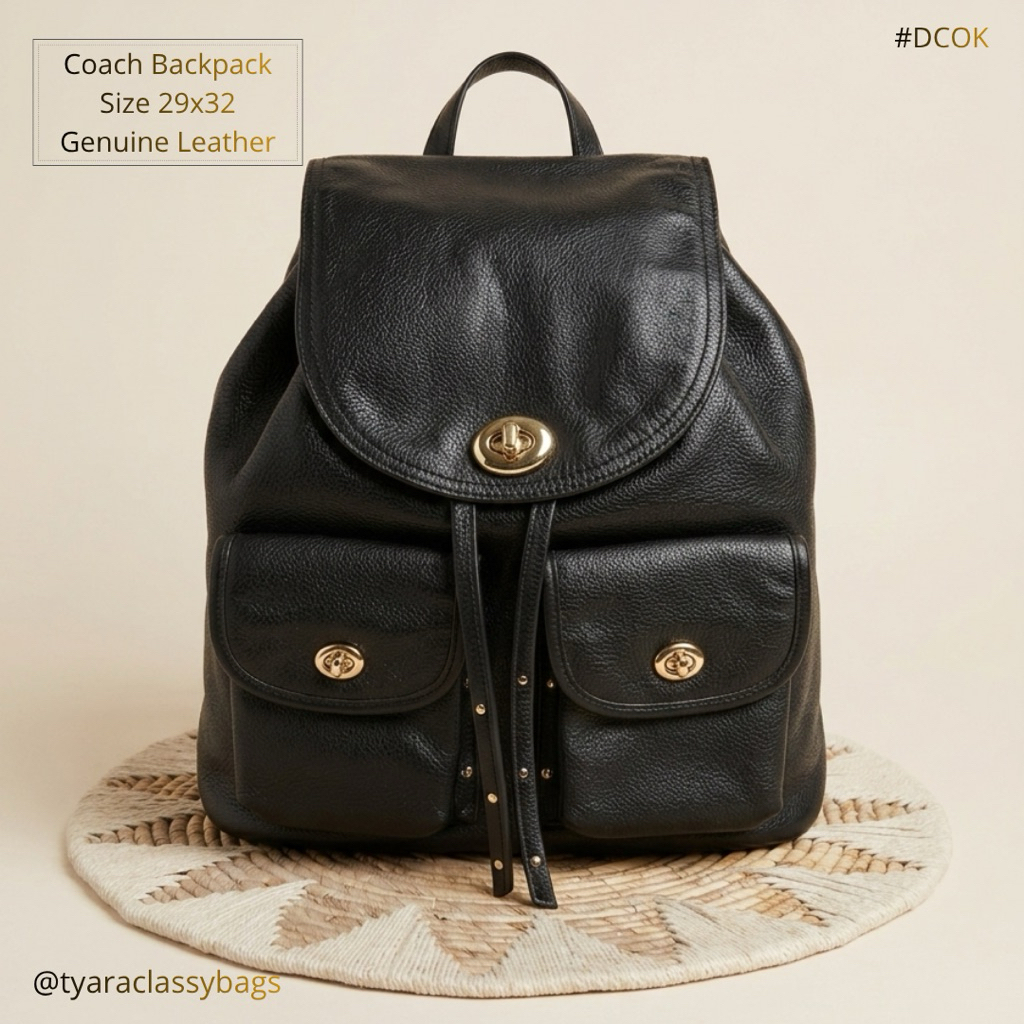 [Preloved / Second] Coachhh Backpack  Kulit Asli