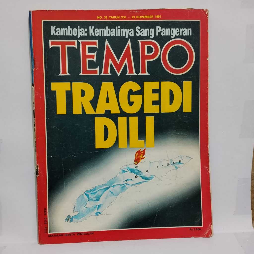 PRELOVED BEKAS MAJALAH TEMPO NO. 33 TAHUN XXI 23 NOVEMBER 1991 TRAGEDI DILI