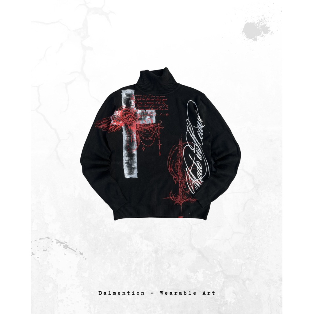 Reworked Turtleneck Punk Goth Alternative Grunge Cybersigilism