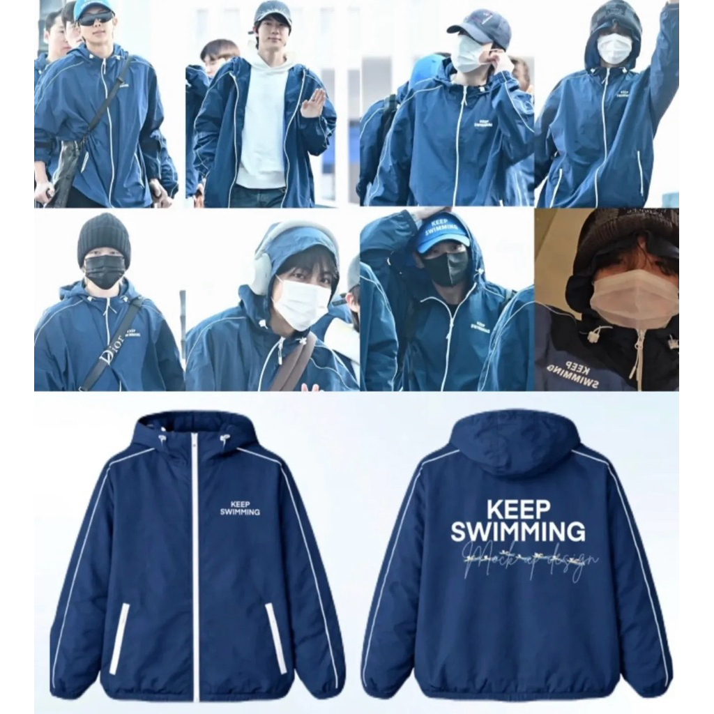 [BACA DESKRIPSI] MERCH ARIRANG BTS /ANORAK JACKET KEEP SWIMMING BTS