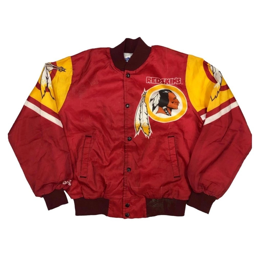 Washington Redskins NFL Fanimation Jacket Vintage 80s Chalk Line Tag Size M Fit L Boxy