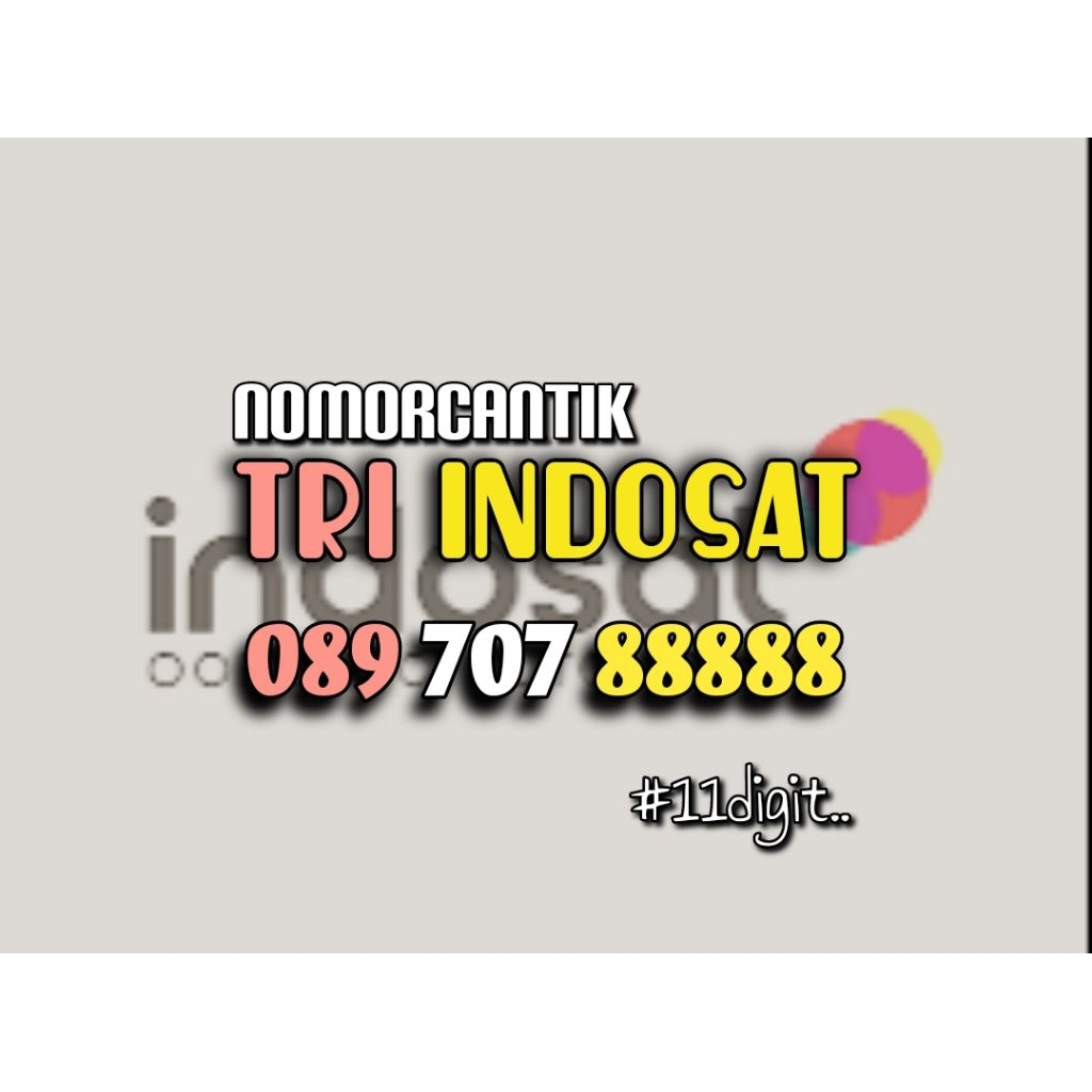 nomor CANTIK kartu TRI INDOSAT HOKI PANCA 88888