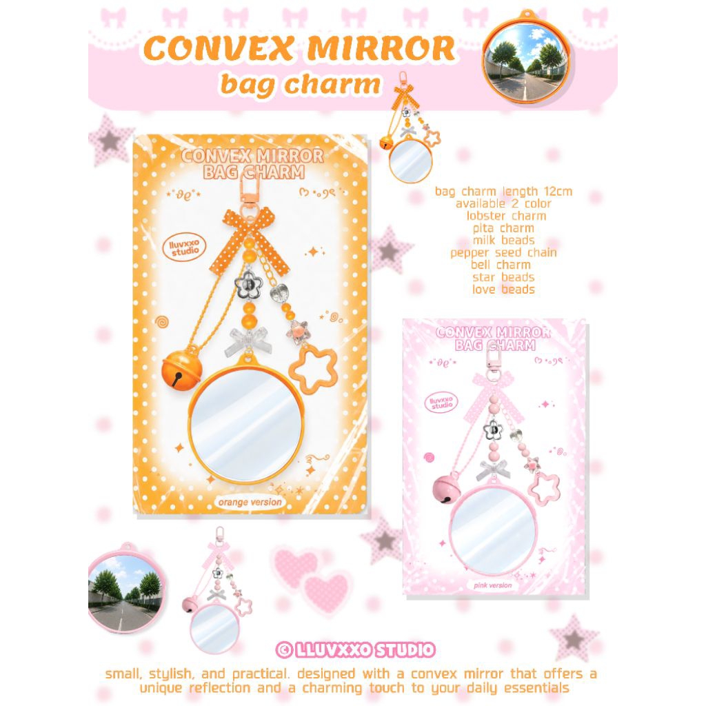 CONVEX MIRROR BAG CHARM | CONVEX MIRROR KEYCHAIN | CONVEX MIRROR by lluvxxo.studio