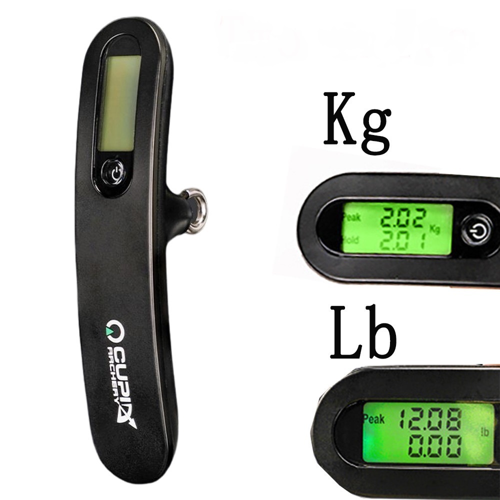 Archery LED Bow Scale 110lbs Draw Weight Weighing Tool Dynamometer Measuring Instrument Hunting Shoo