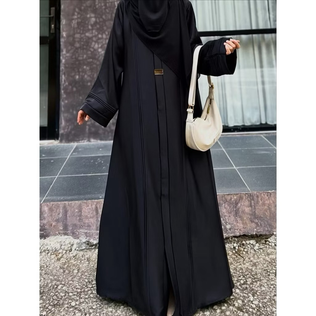 New ABAYA ZAVIRA arabian flowly premium abaya saudi import jahit local Alnoor gamis hitam abaya arab