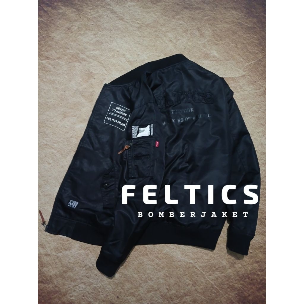Jaket casual bomber FELTICS bahan tebal bekas murah