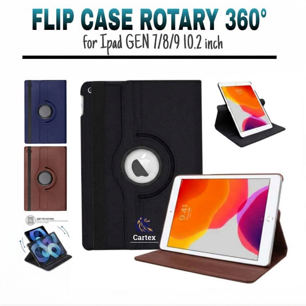 Case Rotary Ipad GEN 7 8 9 10.2"inch leather case flip cover/case ipad gen 9 / case ipad gen 8 / cas