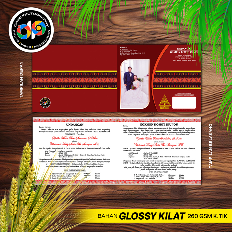 UNDANGAN GOKHON/UNDANGAN ADAT BATAK TOBA/UNDANGAN BATAK MURAH BERKUALITAS