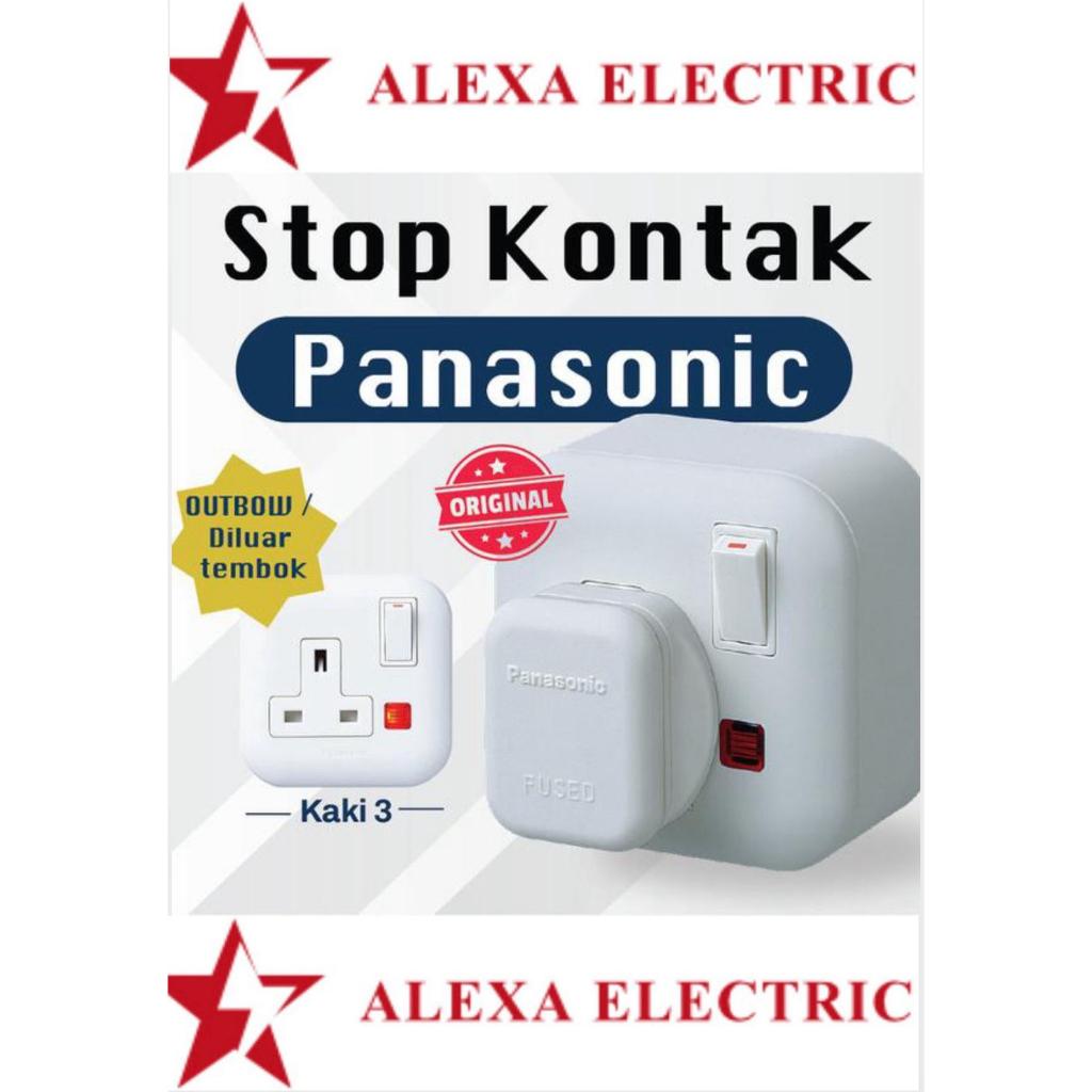 Stop kontak AC set // stop kontak ac komplit panasonic Outbow