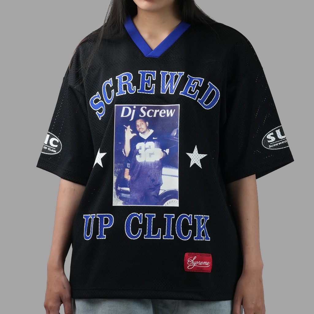 Supreme DJ Screw Football Jersey Black