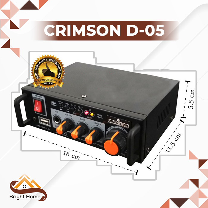 Mini Amplifier Bluetooth USB CRIMSON D-05