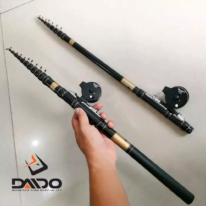 Joran Tegek Kolong Daido zoom black 360 + Bonus reel - 180cm