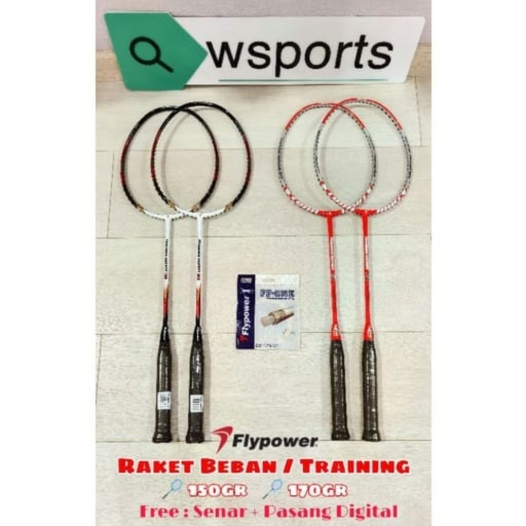Raket Badminton Flypower BEBAN 130 150 170 Training Racket Original