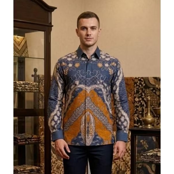 Kemeja batik pria bahan doby