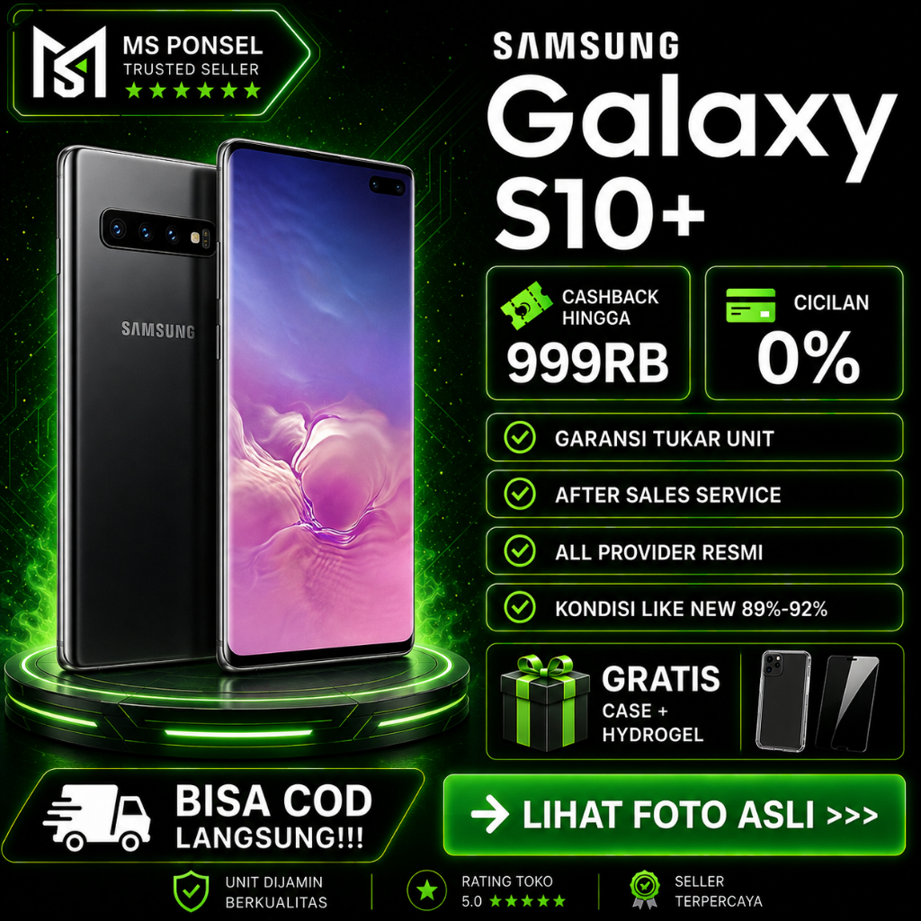 SEIN | Samsung Galaxy S10 Plus S10+ 8/512GB 8/128GB 12/1TB Resmi Second Fullset Original
