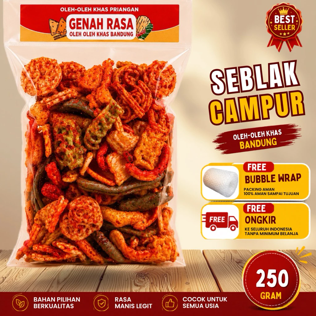 Kerupuk Seblak Mix Pedas 250 g