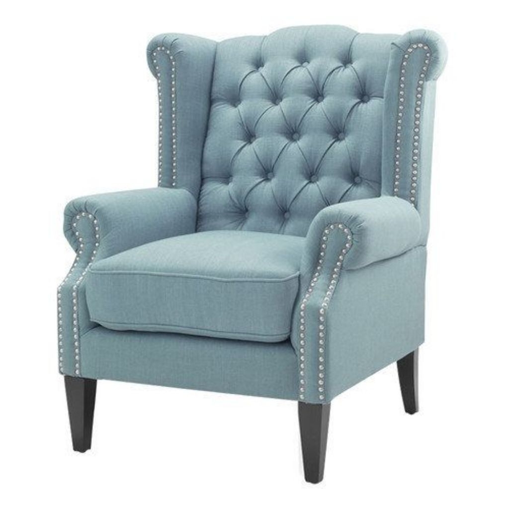 kursi santai gaya modern classic wing back chair
