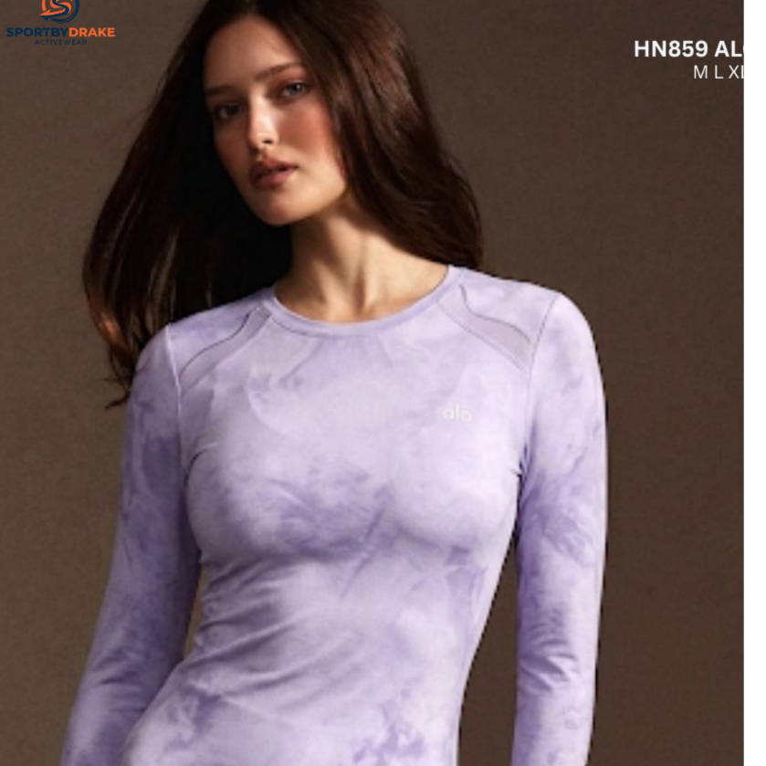 Kaos Olahraga Lengan Panjang Wanita HN859 ALO LS Premium | Baju Gym Yoga Running