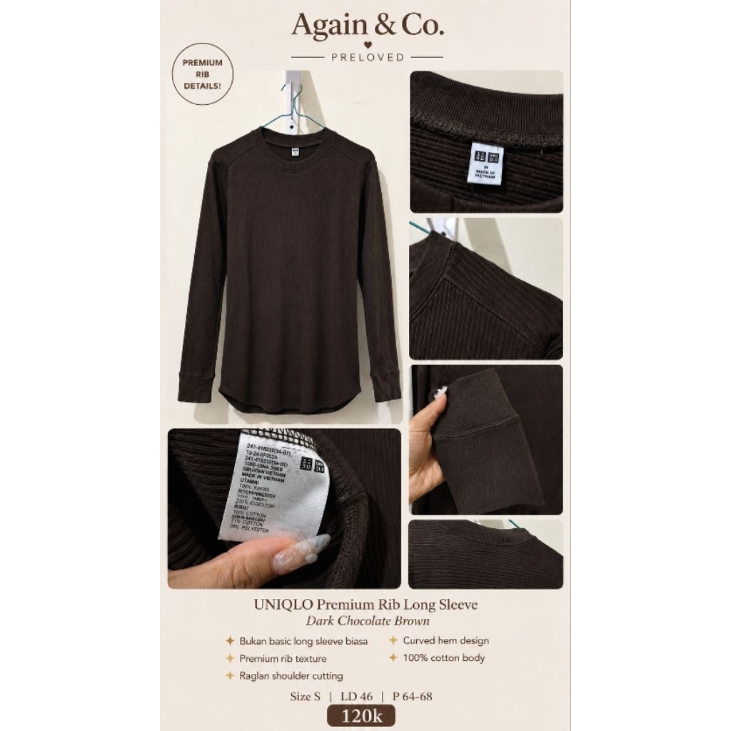 Kaos Premium Rib Uniqlo