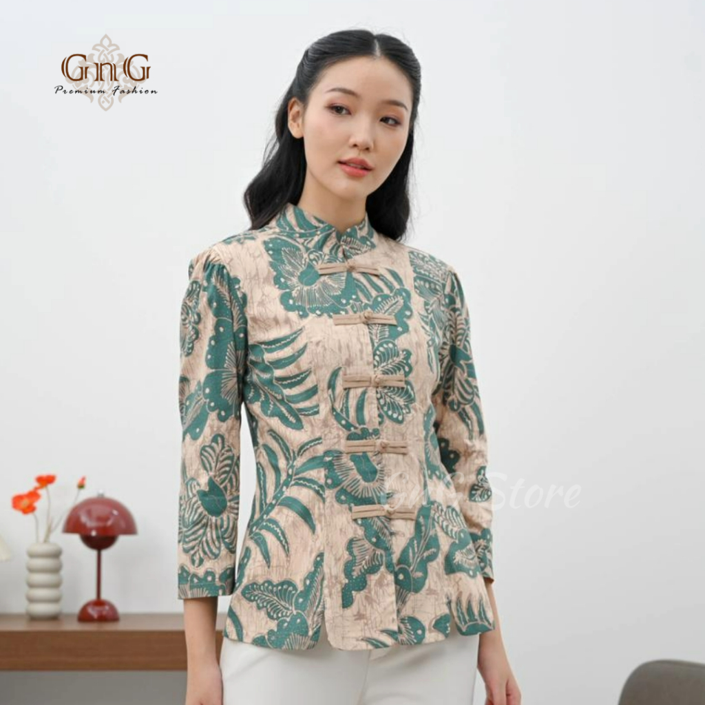 Atasan Batik 349 BHK / Blouse Batik Wanita Modern/ Batik Wanita Jumbo / Batik Family/ Seragam Batik/