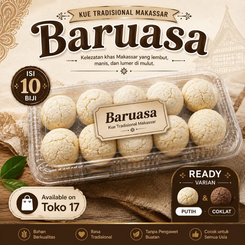 Kue Baruasa isi 10 Oleh oleh Makanan Khas Bugis Makassar