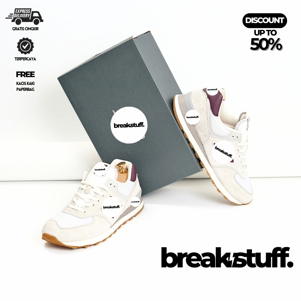 Breakstuff - Men's 574 Moonbeam Burgundy ML574RCF 100% Bnib