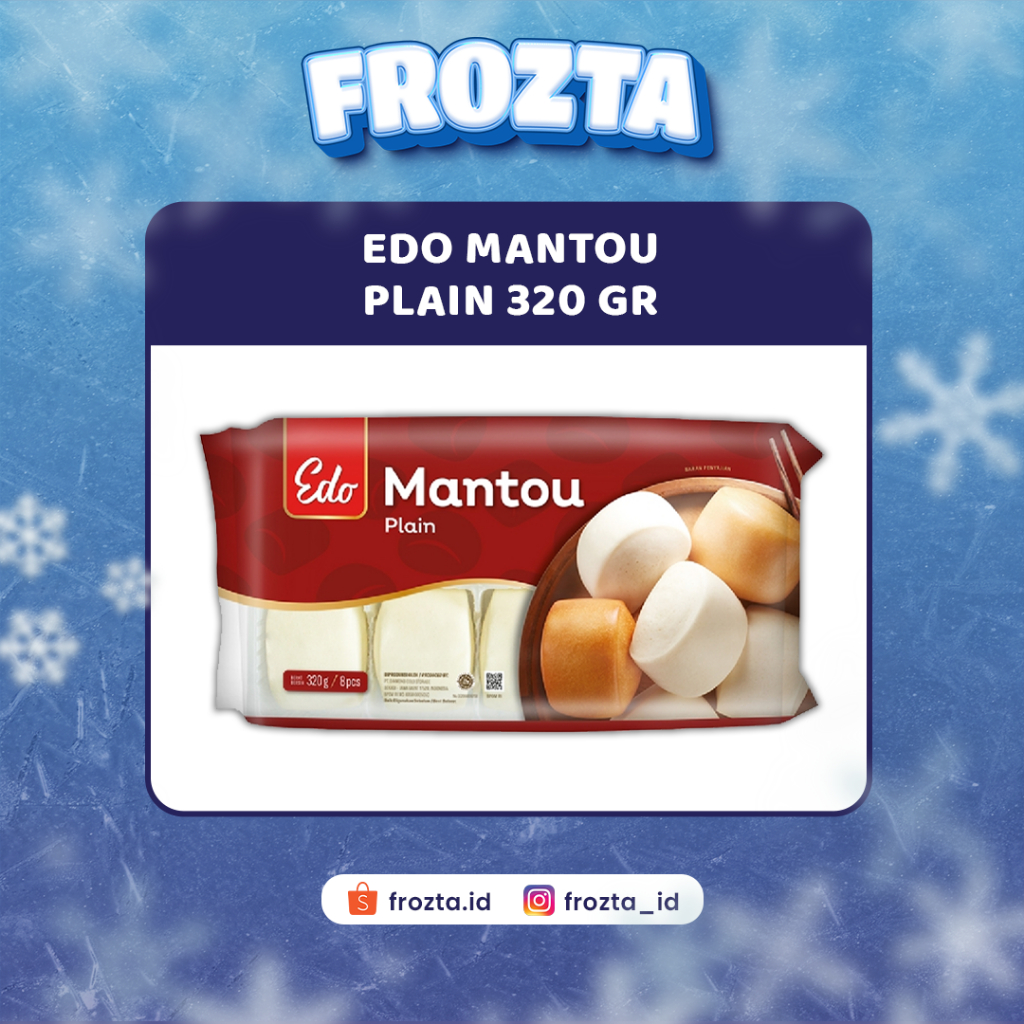 Frozen Food EDO Mantou Plain Roti Kukus Lembut 320 GR