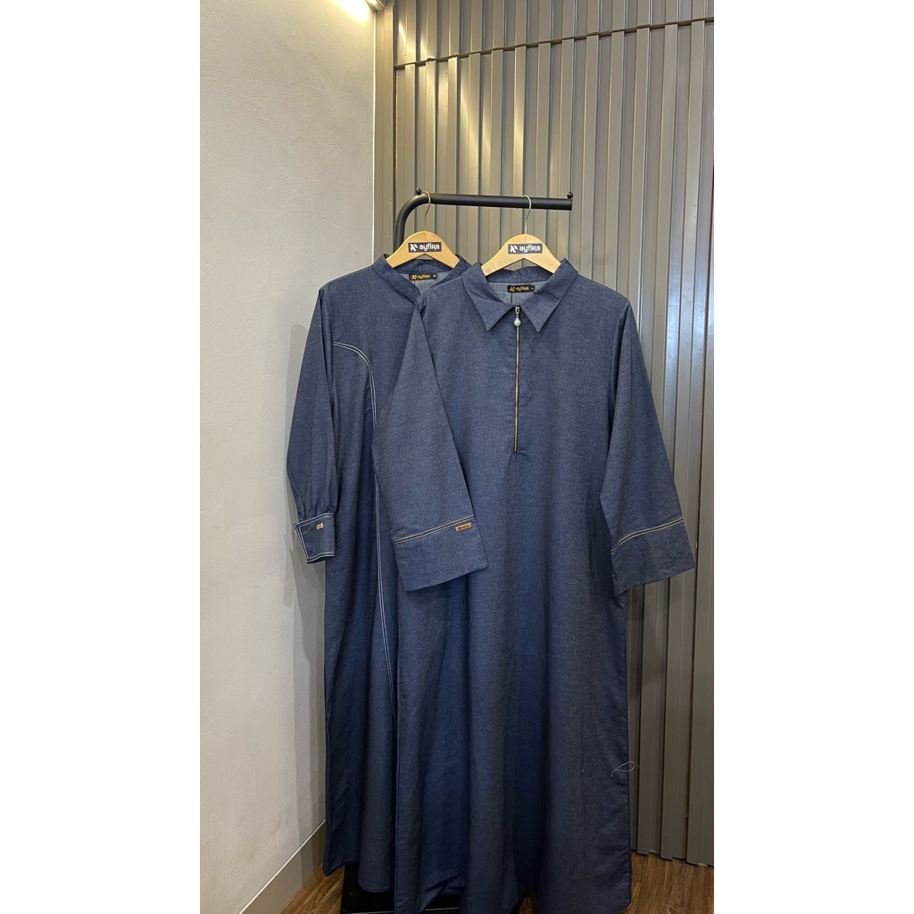 Gamis washed Denim Ayfira