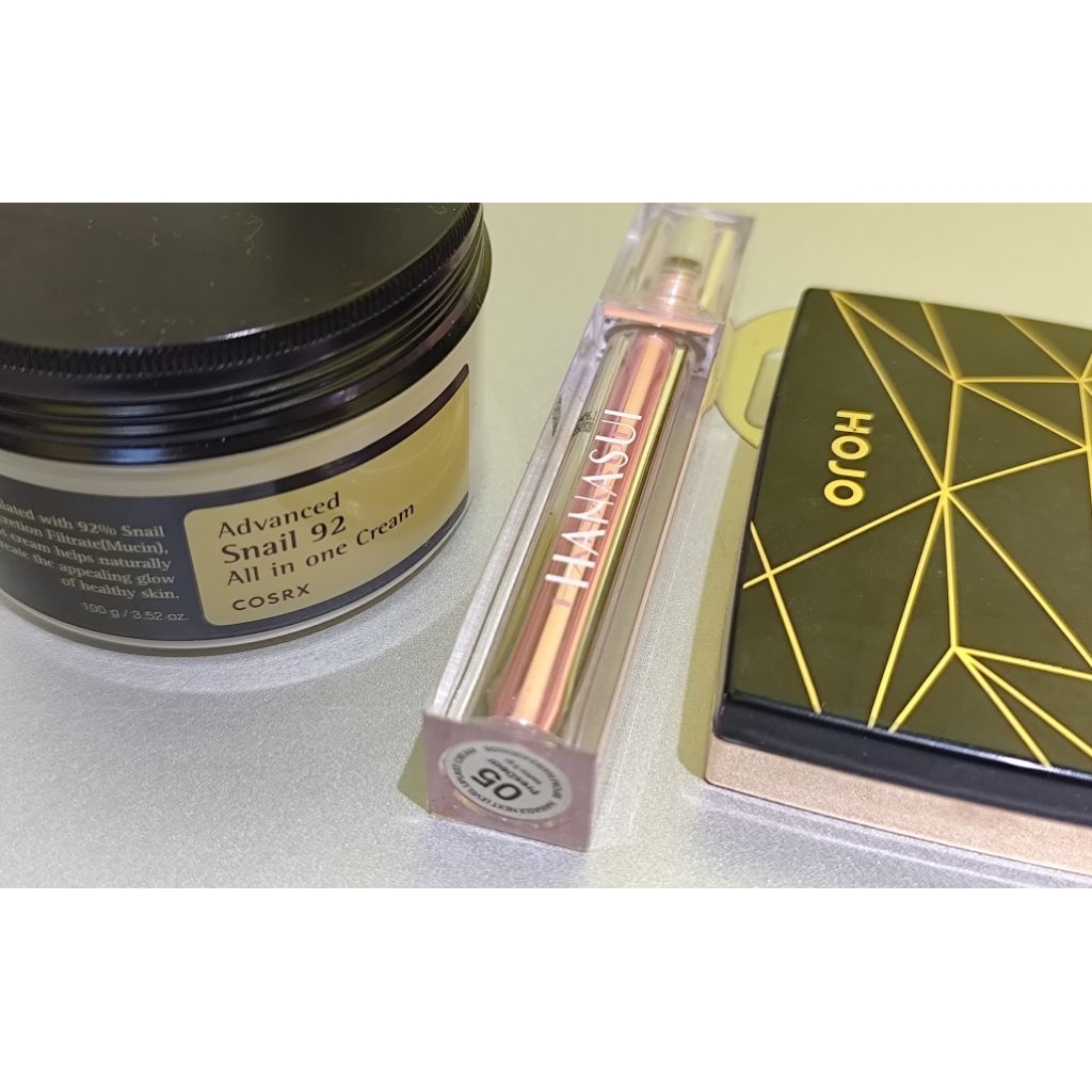 preloved cosrx snail highlighter hojo lil cream hanasui