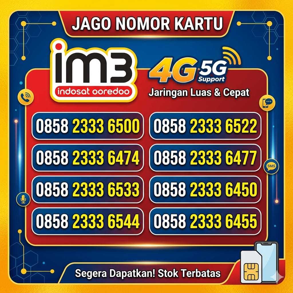 Kartu Perdana Nomor Cantik Indosat 4G LTE Support 5G #K72