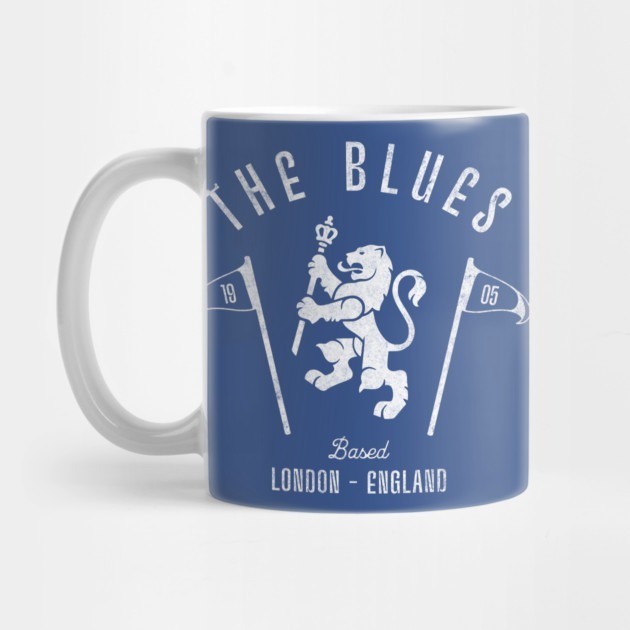 The Blues vintage retro Chelsea white - Chelsea Tea Mug
