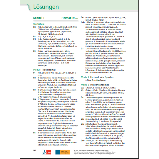 Aspekte neu B2 Arbeitsbuch Lösungen (Workbook Answer) + audio