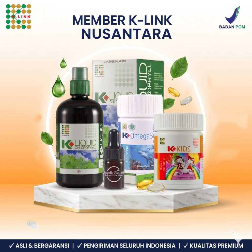 KLINK Chlorophyll Omega Squa Omega Kids Propolis Antibiotik Suplemen Produk Herbal