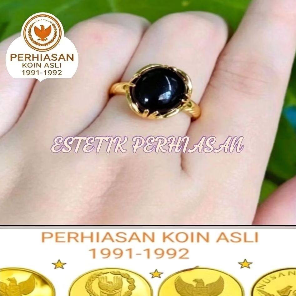 Cincin Batu Kalimaya Banten Rings Koin 91- UNISEKS