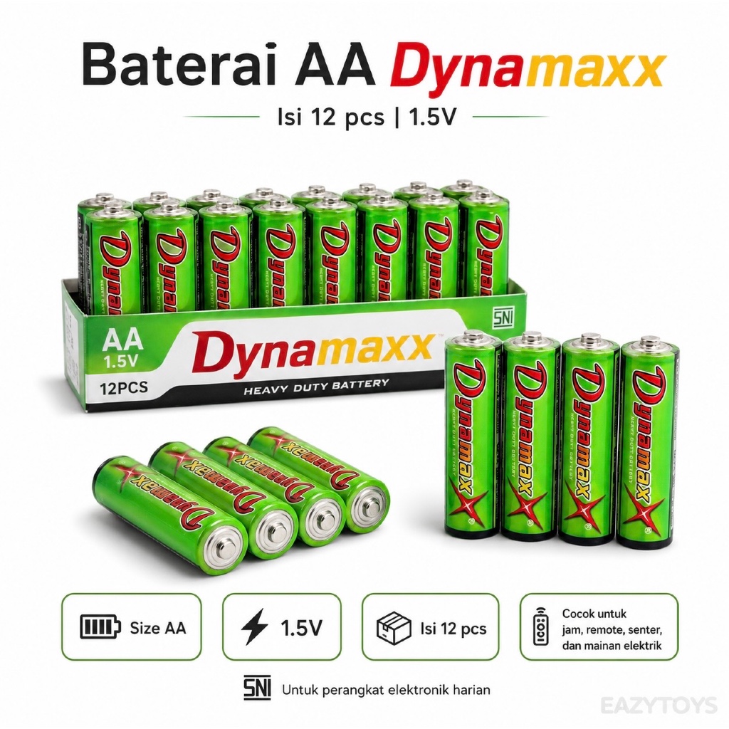 Baterai Ukuran  AA/A2 Dynamaxx Mr Watt  Isi 12 pcs