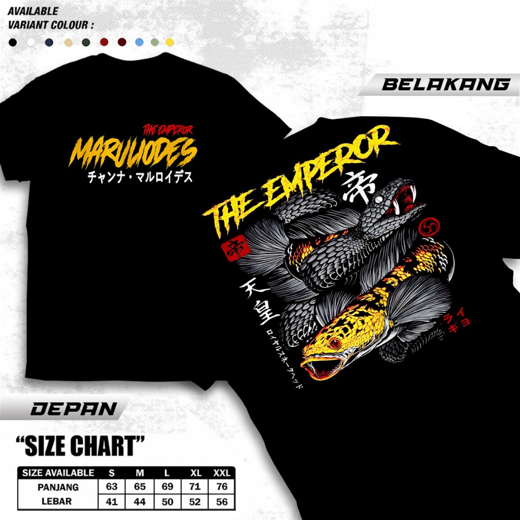 Baju Kaos The Emperor Maruliodes - Kaos Pecinta Ikan Cana - Kaos Terbaru - Kaos Viral - Kaos Cotton 