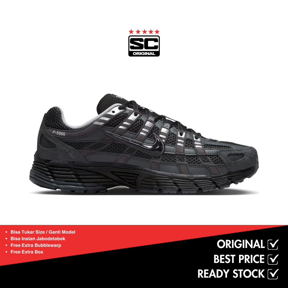 Nike P-6000 Suede Anthracite Metallic Silver - 100% Original