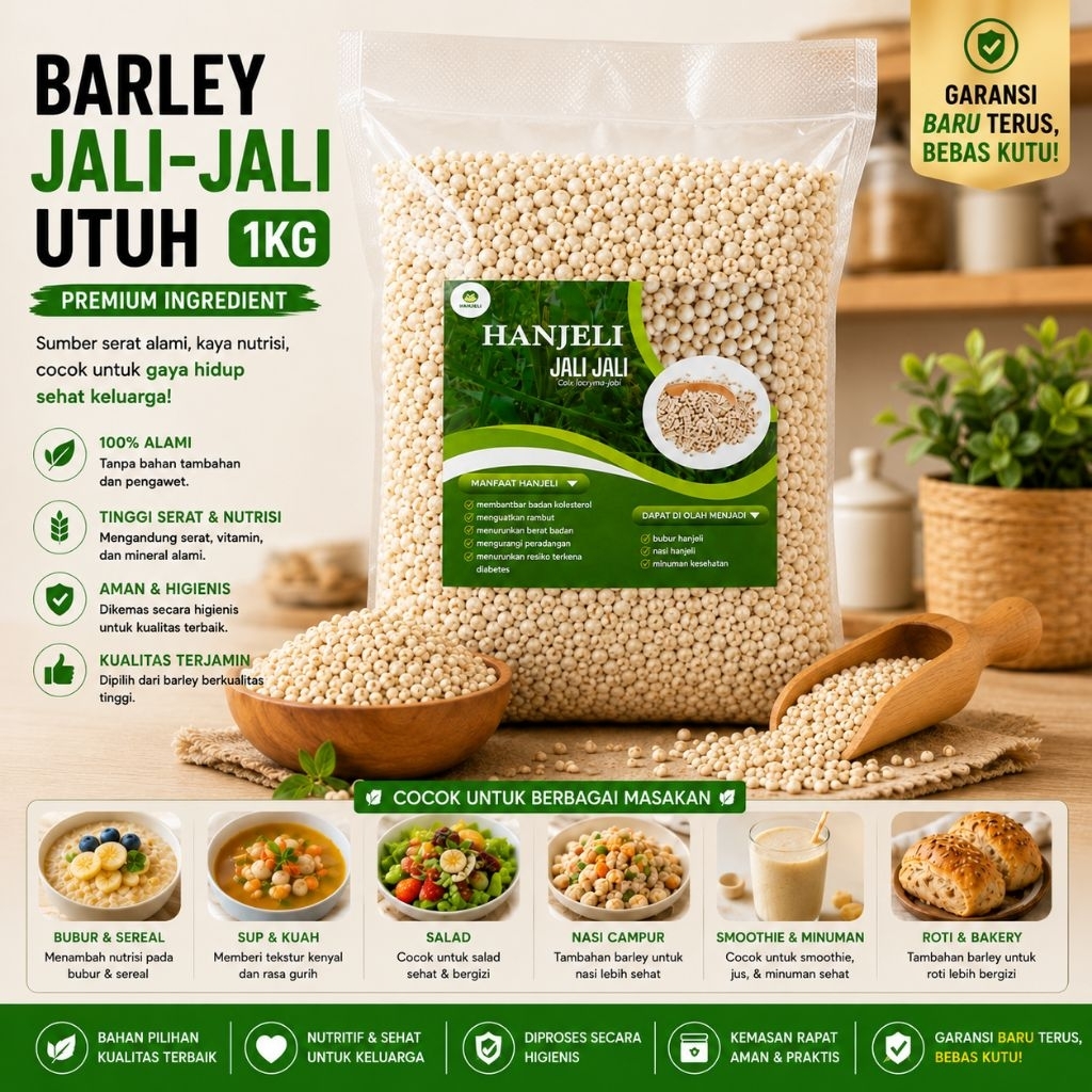 Barley Jali Jali Lokal Organik Hanjeli Super 1kg