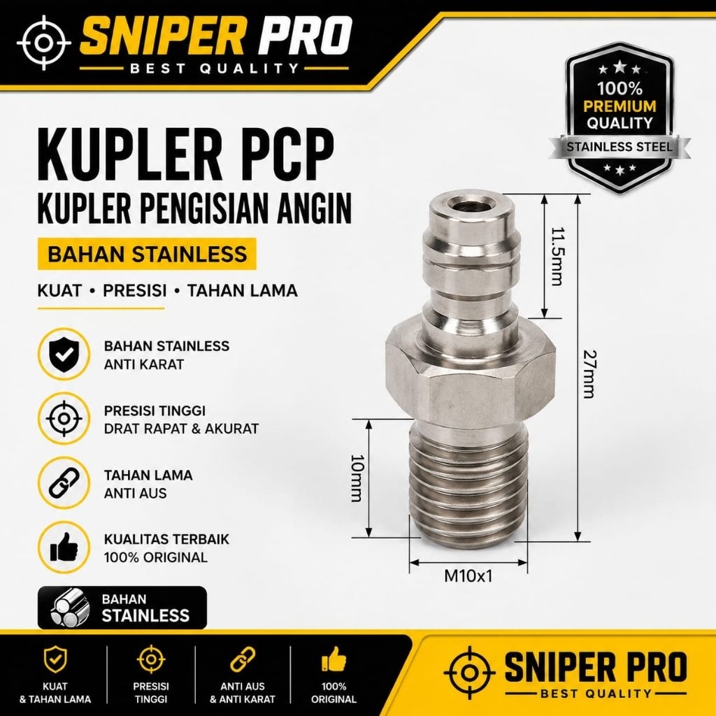 KUPLER PCP, KUPLER PENGISIAN PCP,KUPLER MINI, KOPLER PCP,