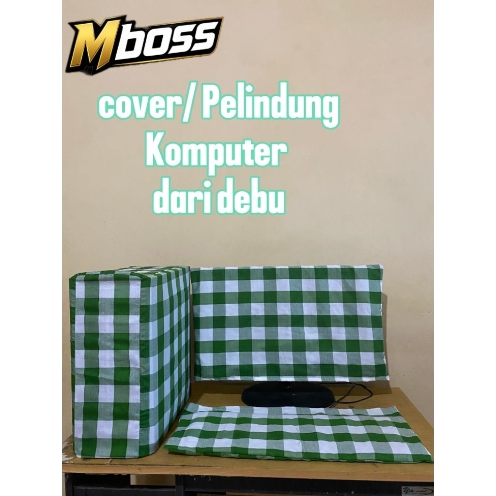 cover Komputer full set monitor CPU dan Keyboard gratis sarung laptop
