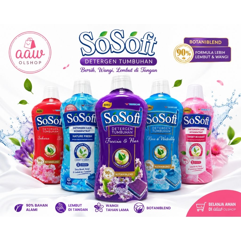 SoSoft 700ml Detergent Cair So Soft