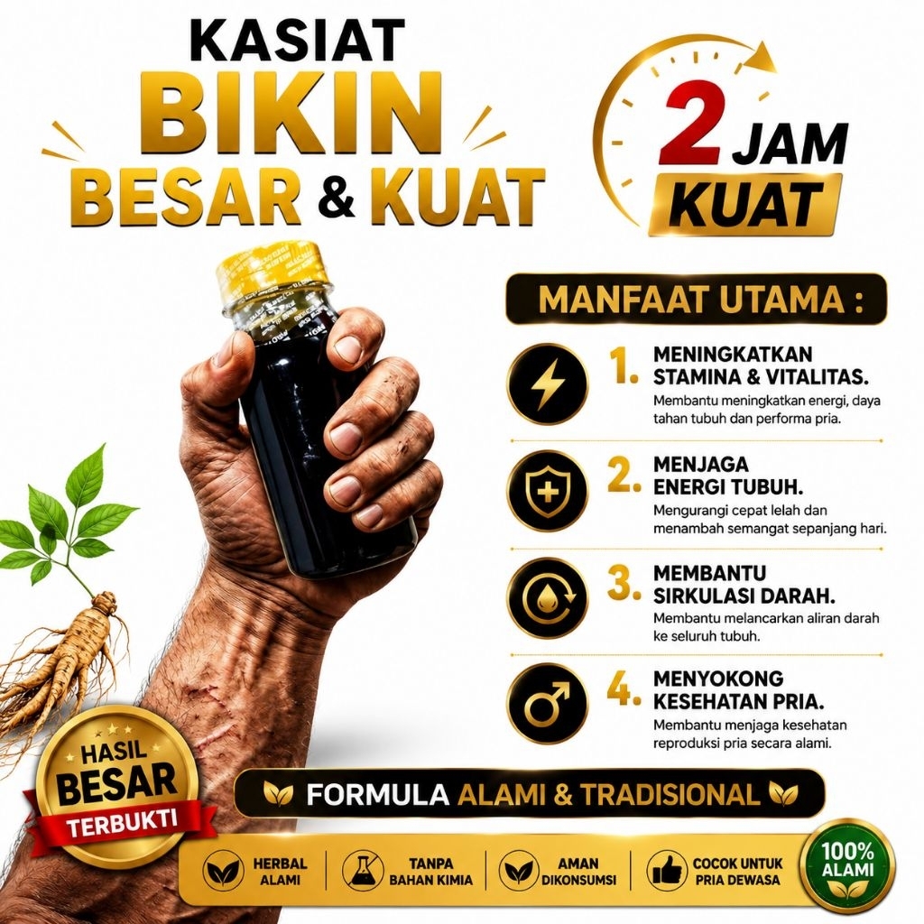TERLARIS Herbal oles  Tradisional Ginseng-MINYAK PAPUA OBAT PEMBSRPENSS oba kuat original 100% asli