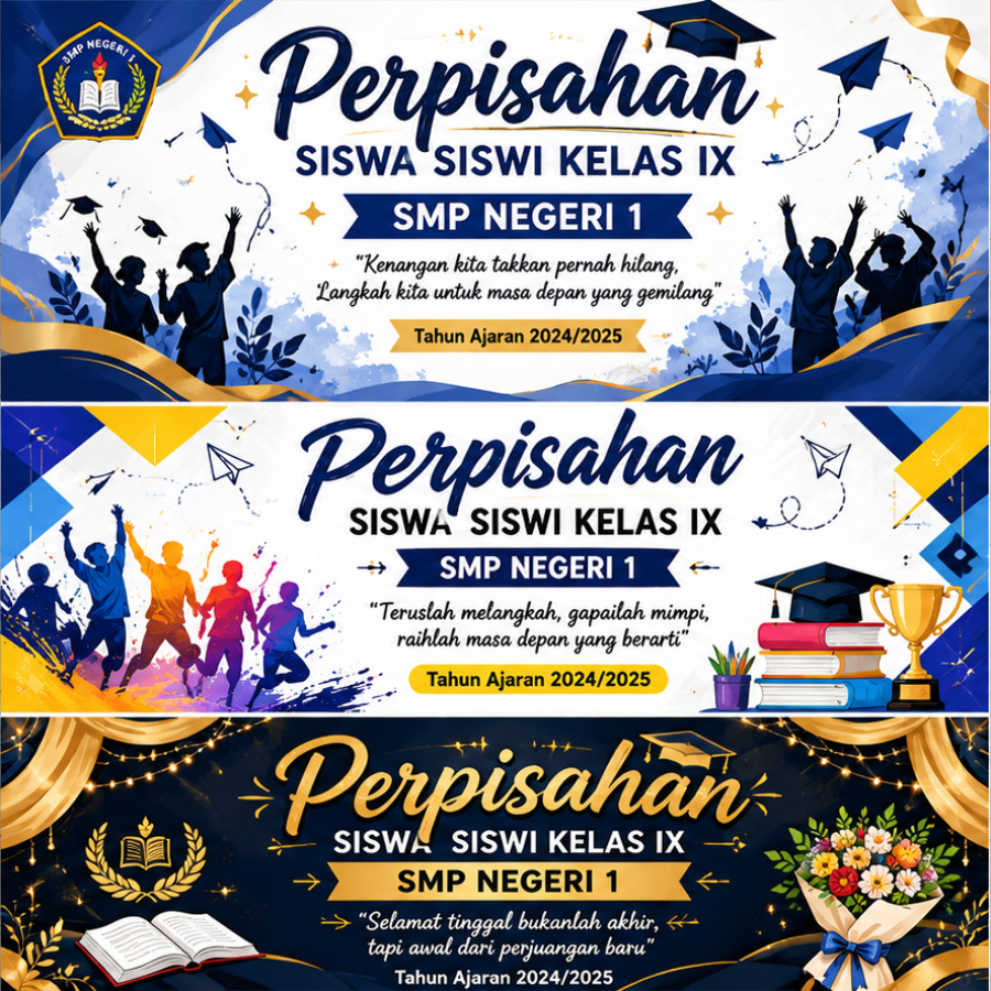 SPANDUK 1 HARI JADI / SPANDUK PERPISAHAN / SPANDUK WISUDA / SPANDUK KENAIKAN KELAS