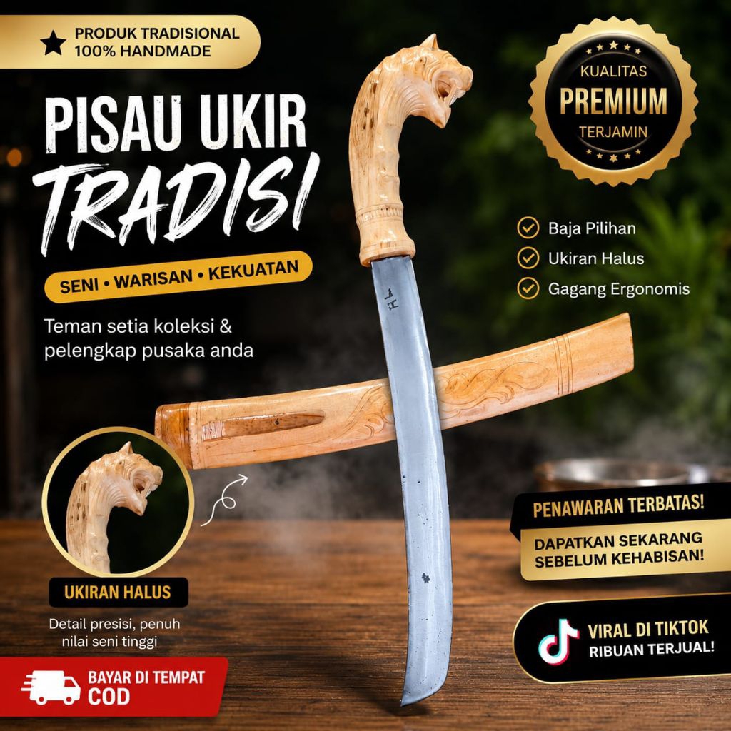 Pisau ukir, pisau potonh daging ukiran kayu